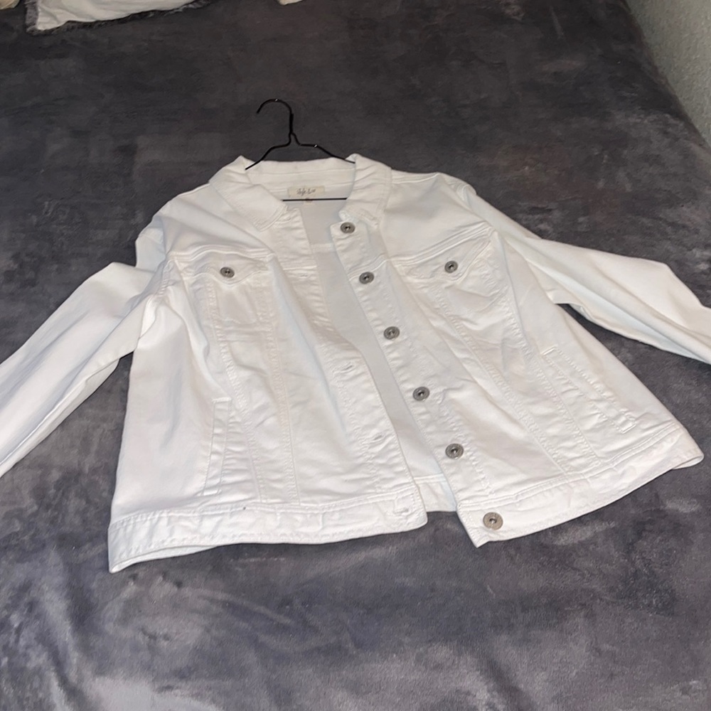 White jean jacket